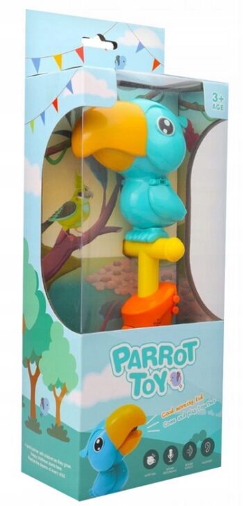 ASKATO PAPUGA POWTARZAJĄCA DŹWIĘKI INTERAKTYWNA NAGRYWA DŹWIĘK NIEBIESKA