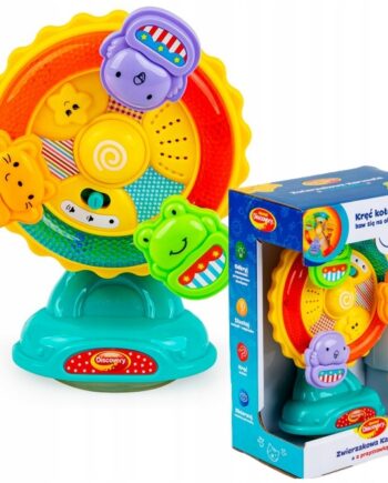 DUMEL ZWIERZAKOWA KARUZELA Z PRZYSSAWKĄ DŹWIĘKI I MELODIE ŚWIATEŁKA
