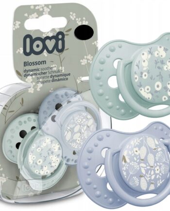 LOVI SMOCZEK USPOKAJAJĄCY DYNAMICZNY BLOSSOM BLUE 3-6M 2SZT