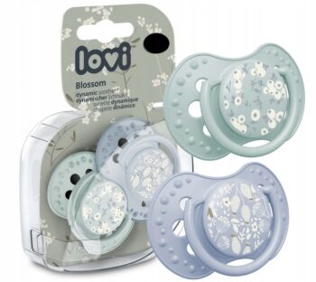 LOVI SMOCZEK USPOKAJAJĄCY DYNAMICZNY BLOSSOM BLUE 0-3M 2SZT