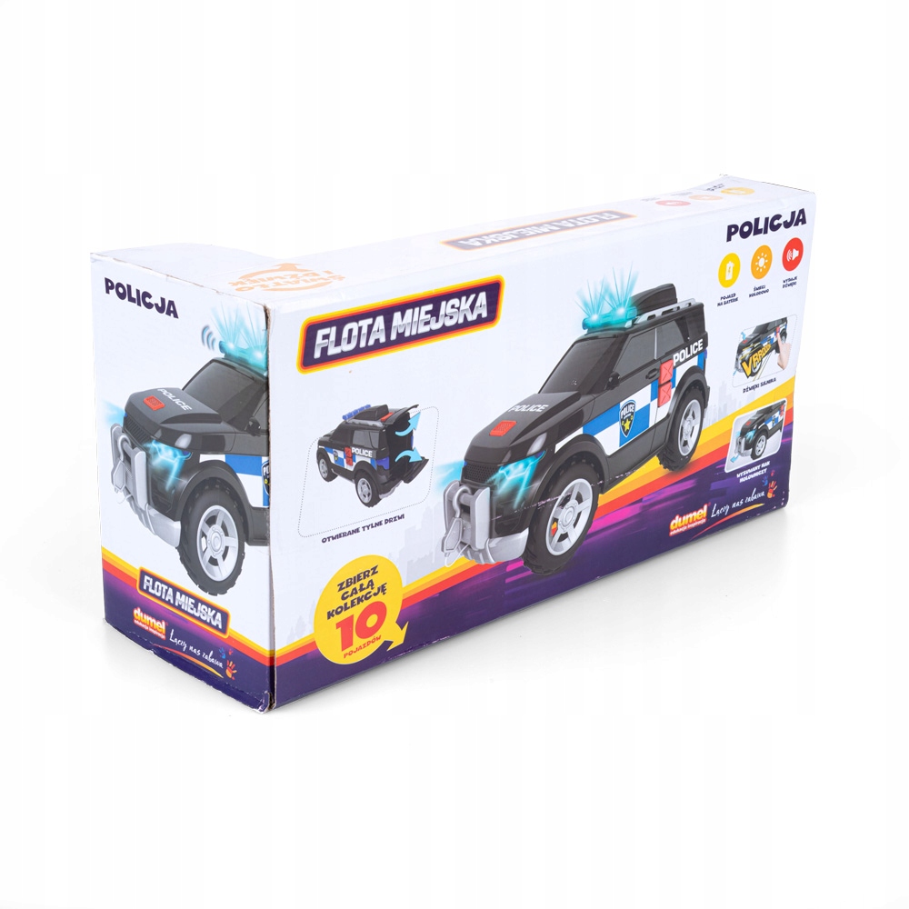 DUMEL FLOTA MIEJSKA SAMOCHÓD POLICJA DŹWIĘK ŚWIATŁ