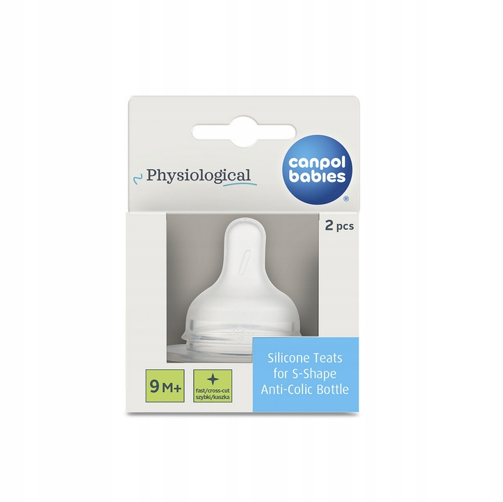 CANPOL DIFRAX SMOCZEK SILIKONOWY DO BUTELKI S-SHAPE XL SZYBKI KASZKA 9M+ 2X