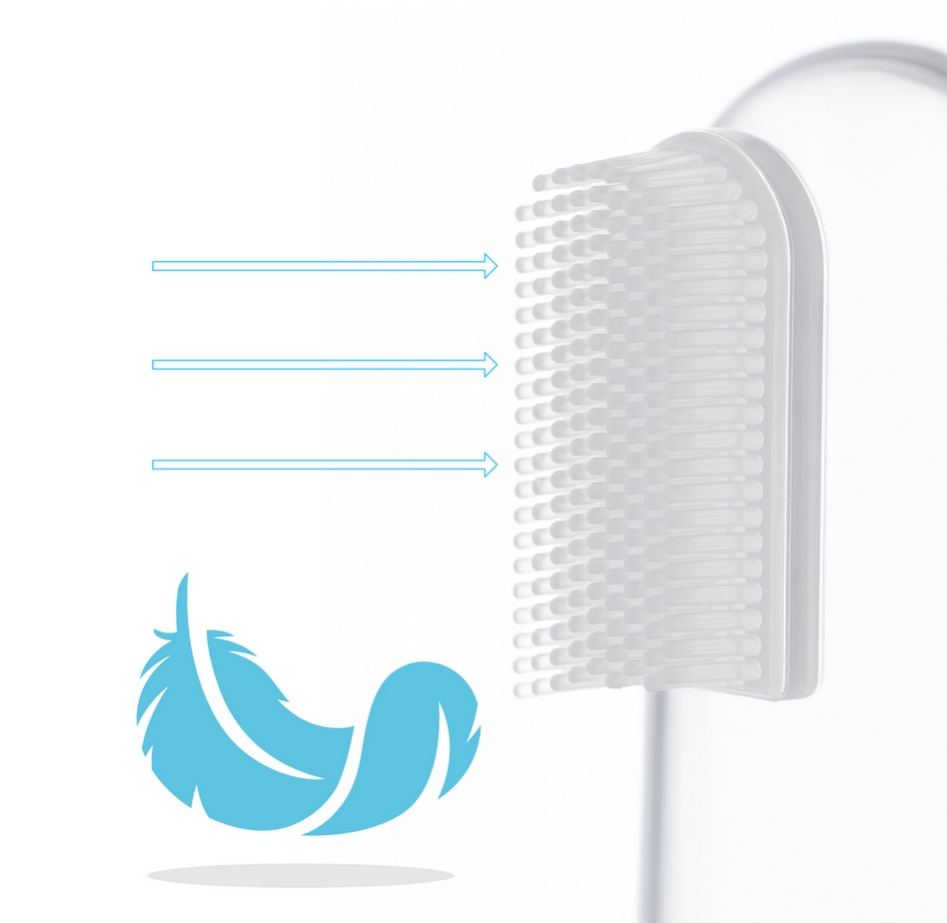 BOCIOLAND SILIKONOWA SZCZOTECZKANA PALEC DO MASAŻU DZIĄSEŁEK NA ZĄBKOWANIE