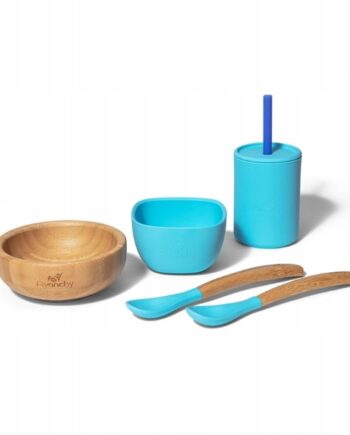 AVANCHY ZESTAW OBIADOWY DLA DZIECI BAMBUS SILIKON