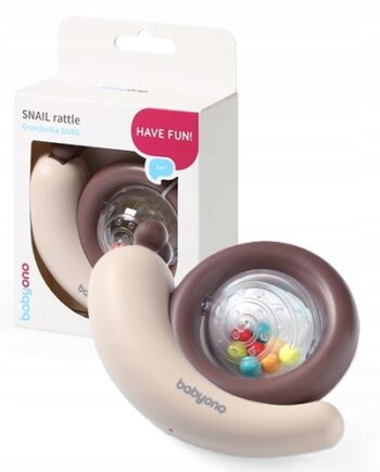 BABYONO GRZECHOTKA ERGONOMICZNA SNAIL 3M+