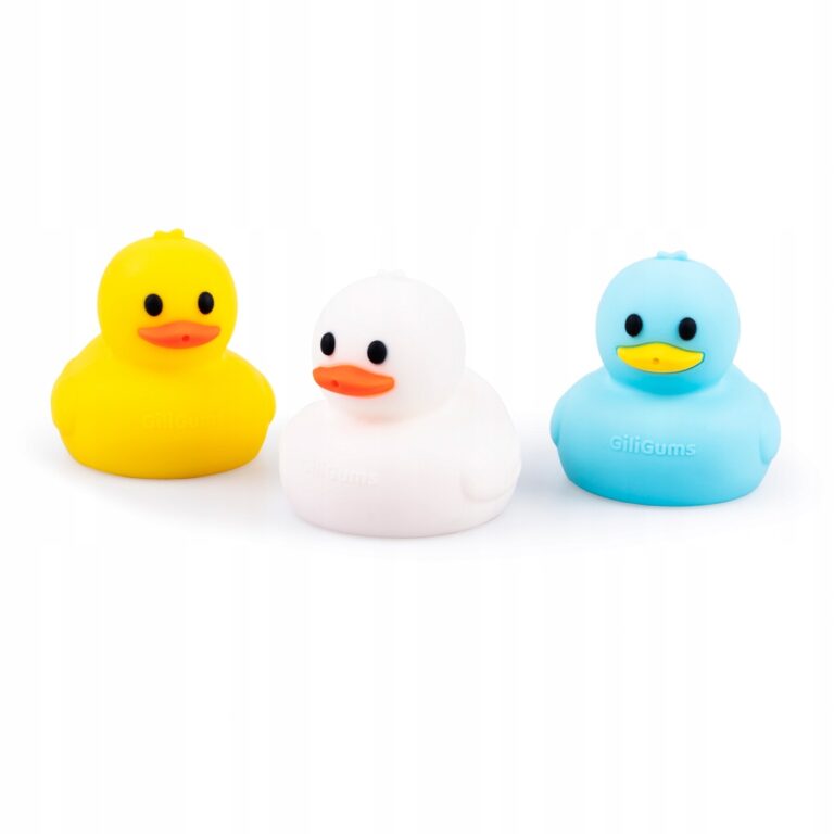 GiliGums MIĘCIUTKIE KACZUSZKI 3 SZT DO KĄPIELI Z WYJMOWANYM SPODEM 10M+
