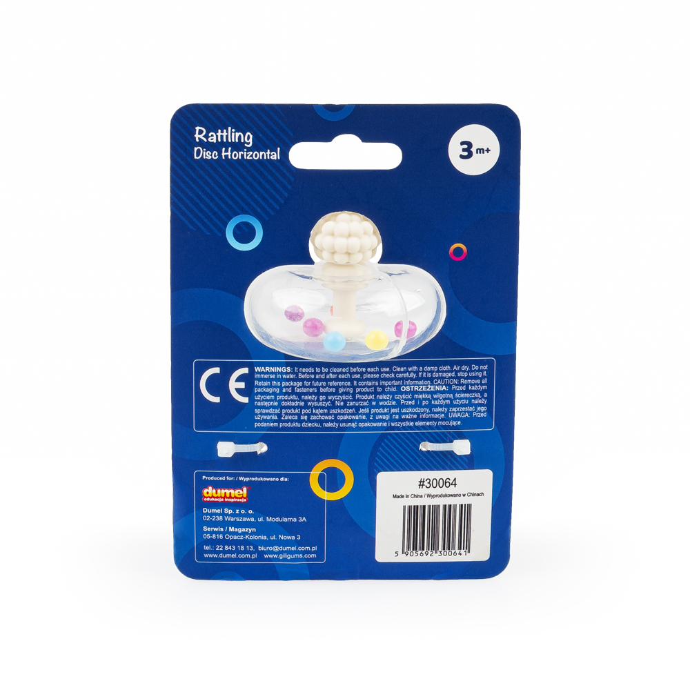 GiliGums GRZECHOTKA GRZECHOCZĄCY DYSK HORYZONTALNY 3M+