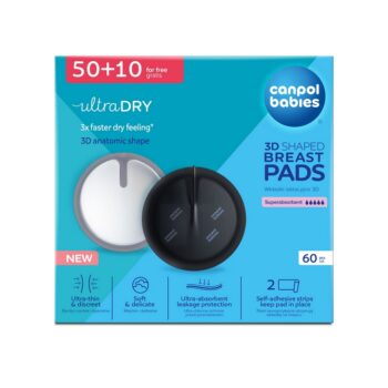 CANPOL ODDYCHAJĄCE ULTRACHŁONNE WKŁADKI LAKTACYJNE 3D 60SZT CZARNE