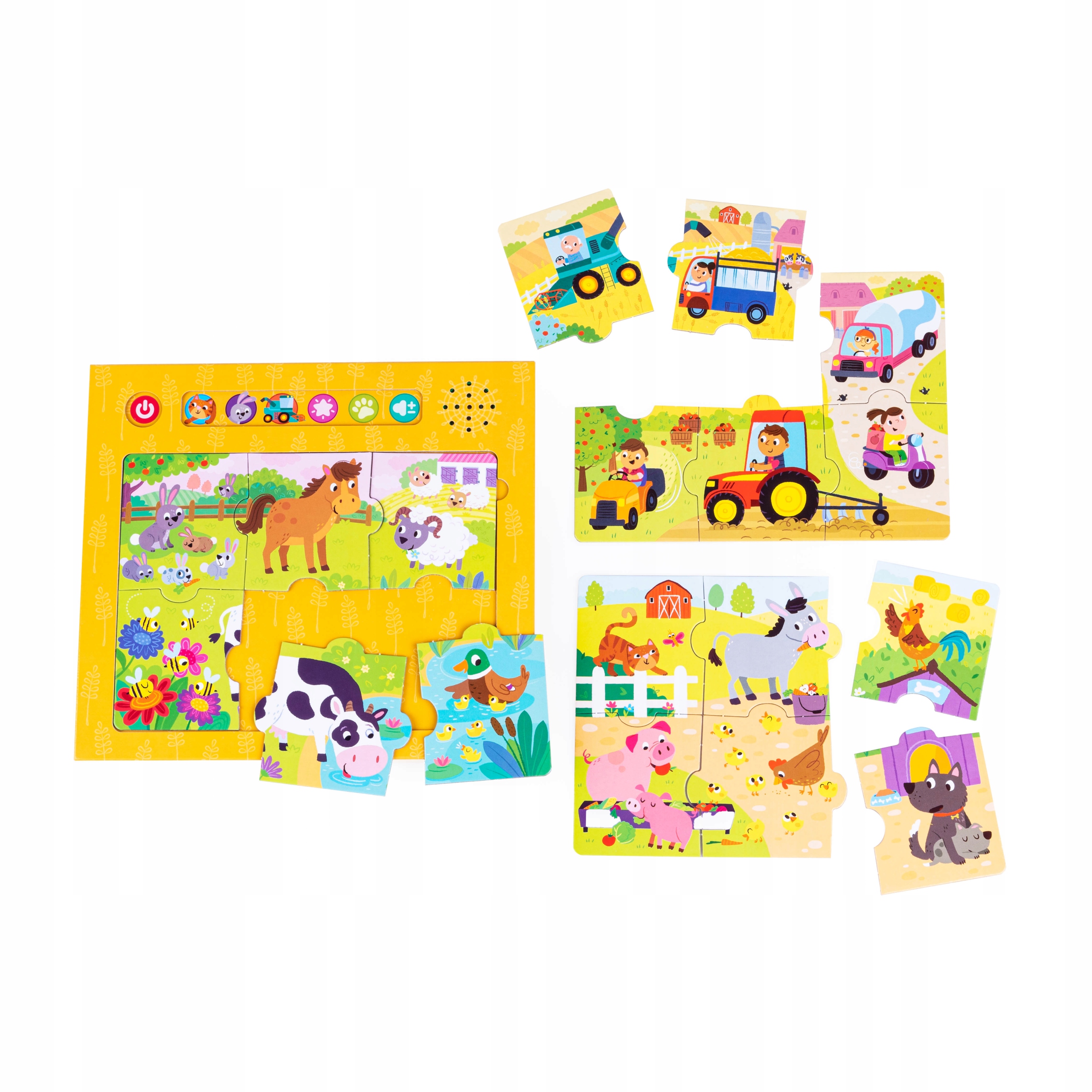 DUMEL PUZZLE DZWIĘKI WOKÓŁ NAS WIEŚ ODGŁOSY MELODIE 3 OBRAZKI 3+