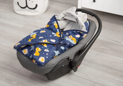 SENSILLO OTULACZ KOCYK DO FOTELIKA VELVET BAWEŁNA GRANATOWY LISKI