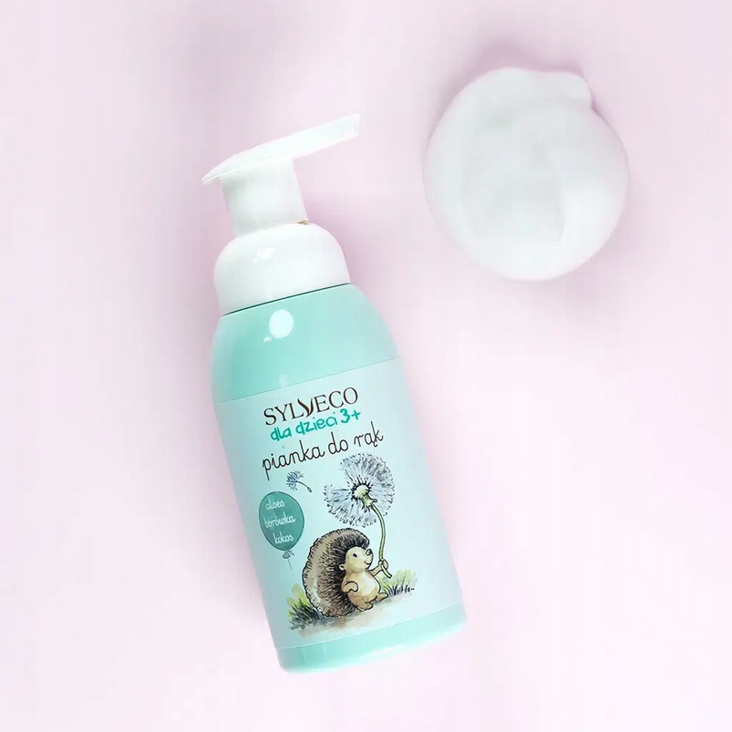 SYLVECO DELIKATNA PIANKA DO MYCIA RĄK ZIELONA DLA DZIECI 3+ NIE WYSUSZA