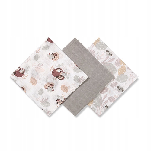 BABYONO PIELUSZKI PIELUSZKA MUŚLINOWE MUŚLINA MIĘKKIE 3 SZT