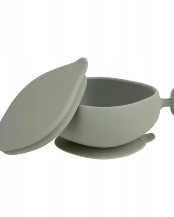 B.box MIESECZKA MISKA SILIKONOWA Z PRZYSSAWKĄ Z POKRYWKĄ SZAŁWIOWY 6M+