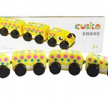 CUBICA DREWNIANA ŻMIJKA WĄŻ Z MAGNESAMI ZABAWKA MOTORYCZNA