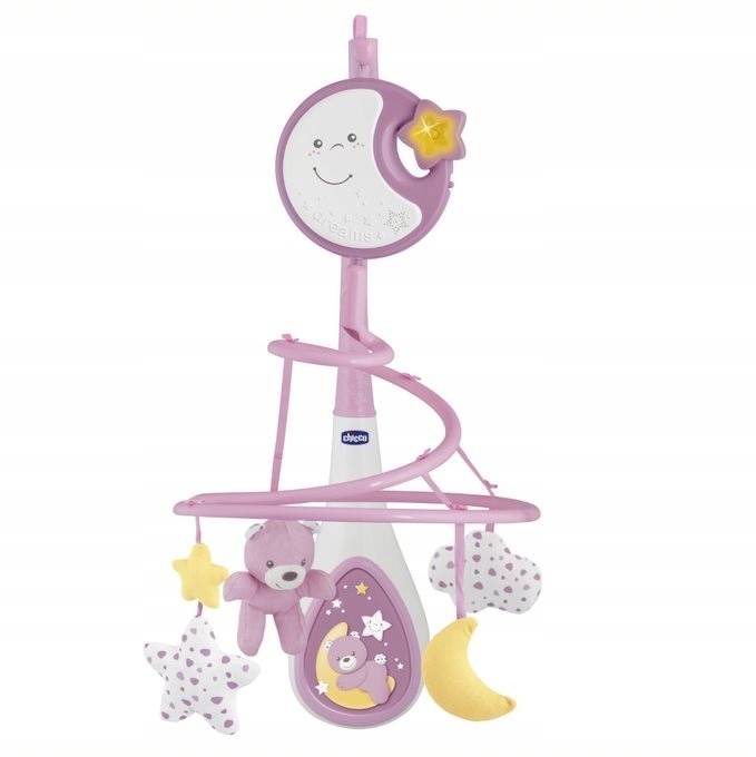 CHICCO KARUZELA NEXTT2DREAM LAMPKA NOCNA MUZYKA BIAŁY SZUM RÓŻOWA