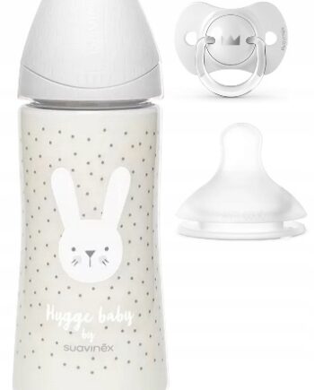 SUAVINEX BUTELKA 360ML HYGGE KRÓLIK + SMOCZEK SX PRO + SMOCZEK 0-6M