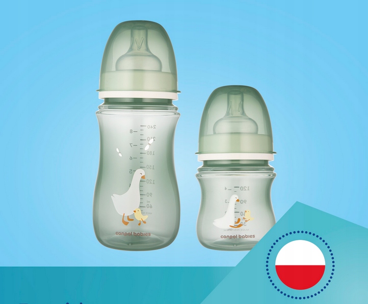 CANPOL BUTELKA ANTYKOLKOWA EASYSTART GOOSE 120ML 0M+