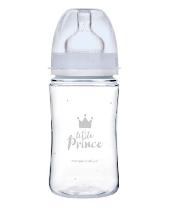 CANPOL Butelka szeroka antyk.240ml ROYAL niebieska