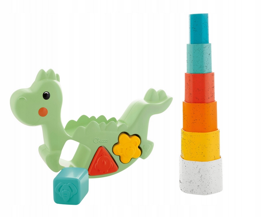 CHICCO SORTER UKŁADANKA WIEŻA DINO ECO 2W1 12M+