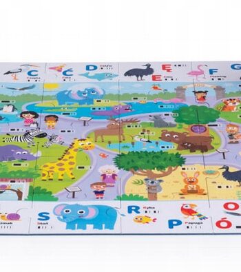 DUMEL PUZZLE ABC ROBOT ROBBY PIOSENKI DŹWIĘKI ZWROTY GRY