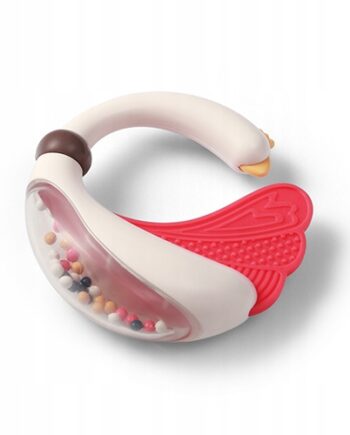 BABYONO GRZECHOTKA Z GRYZAKIEM ROZWÓJ MOTORYKI 3M+