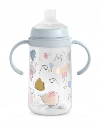 SUAVINEX DRUGI KUBEK Z SILIKONOWYM USTNIKIEM BEARS 270ML NIEBIESKI 6M+