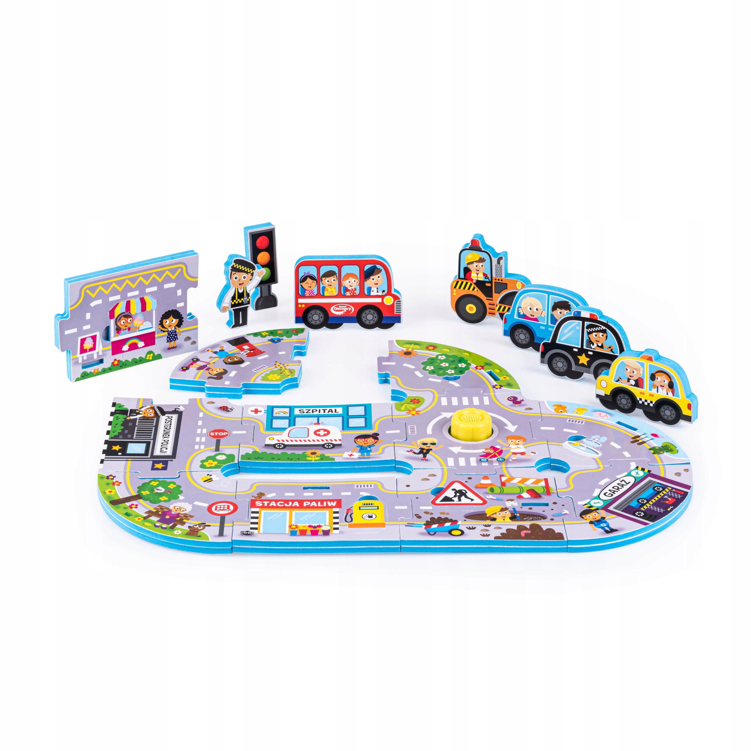 DUMEL PUZZLE DZWIĘKI WOKÓŁ NAS MIASTO ODGŁOSY MELODIE 3 OBRAZKI 3+