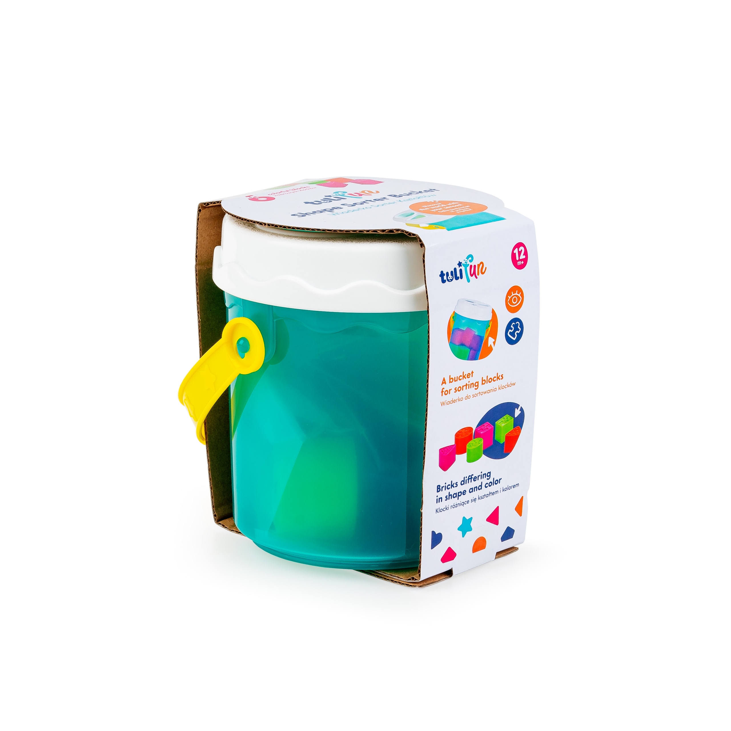 TULIFUN SORTER KSZTAŁTÓW UKŁADANKA WIADERKO DO SORTOWANIA KSZTAŁTÓW 12M+