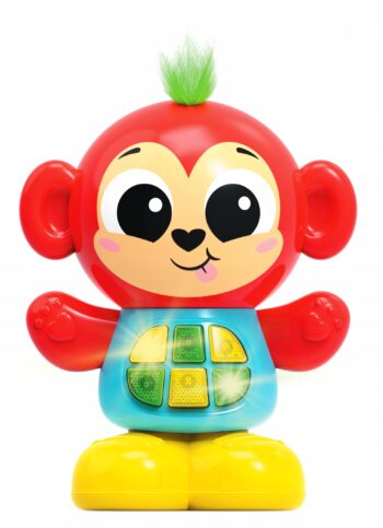 DUMEL ZABAWKA SKOCZEK MAŁPKA DŹWIĘKI MELODIE PIOSENKA 24M+