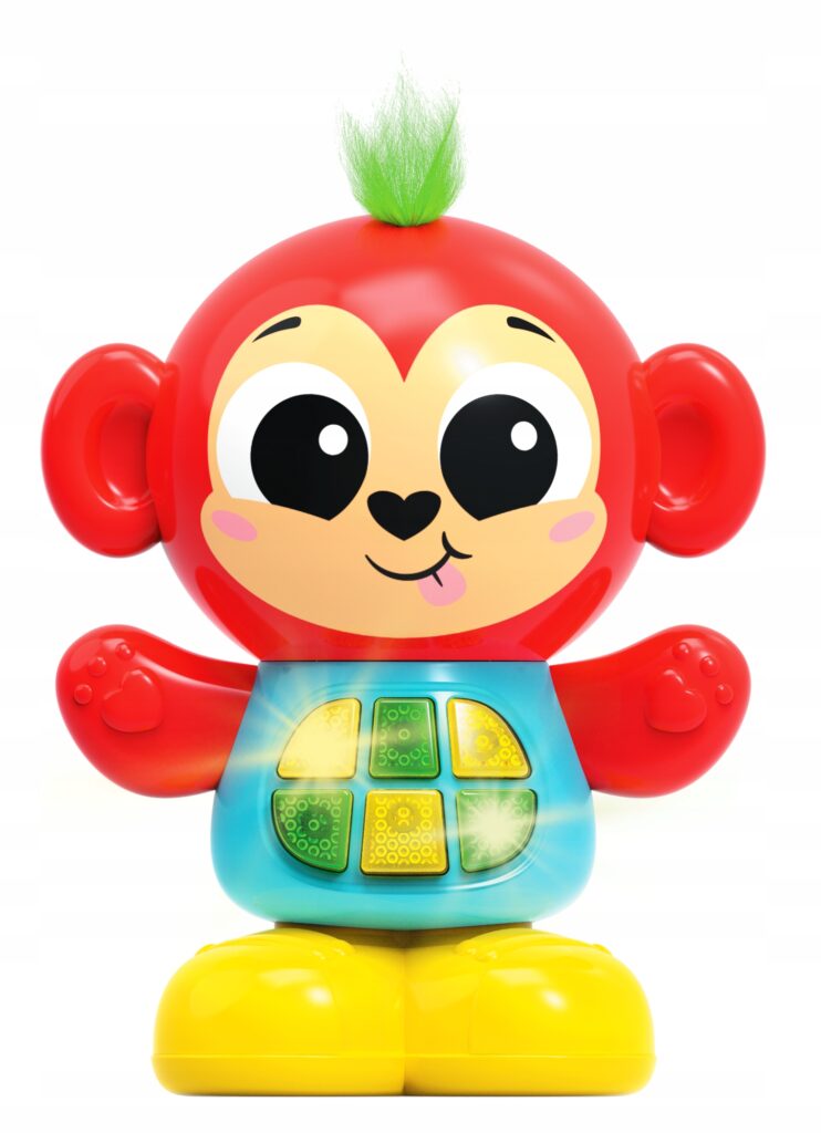 DUMEL ZABAWKA SKOCZEK MAŁPKA DŹWIĘKI MELODIE PIOSENKA 24M+