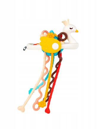 TULIFUN ZABAWKA SENSORYCZNA ŁABĘDŹ KOLOROWE LINKI 18M+