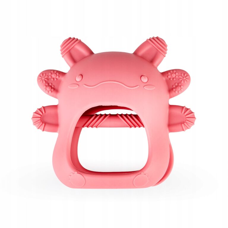 GiliGums GRYZAK SILIKONOWY AKSOLOTL RÓŻOWY NA ZĄBKOWANIE