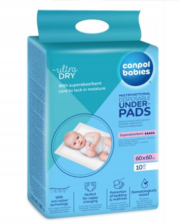 CANPOL PODKŁADY HIGIENICZNE NA ŁÓŻKO 60x60 10 SZT