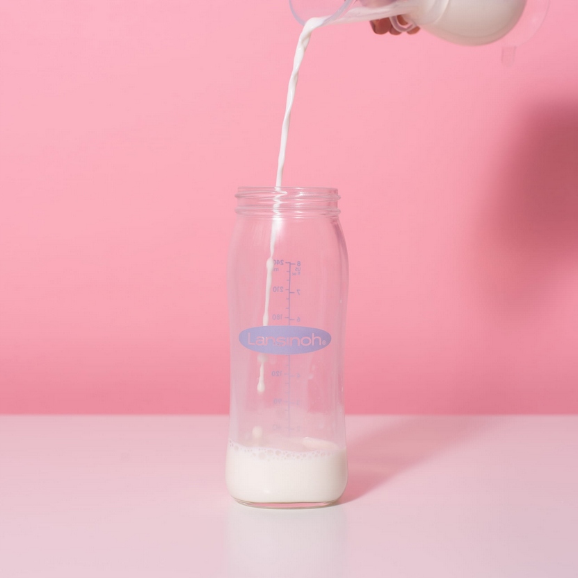 LANSINOH BUTELKA SZKLANA SMOCZEK WOLNY NaturalWave 240ML