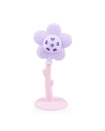 GiliGums GRZECHOTKA GRYZAK RADOSNY KAWIATEK PASTELOWY FIOLETOWY 3M+