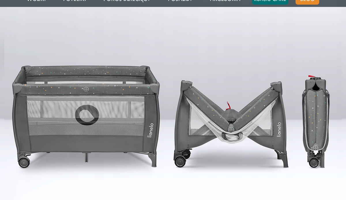 LIONELO ŁÓŻECZKO TURYSTYCZNE Z PODWIESZANĄ PODŁOGĄ + MATERAC STEFI PLUS