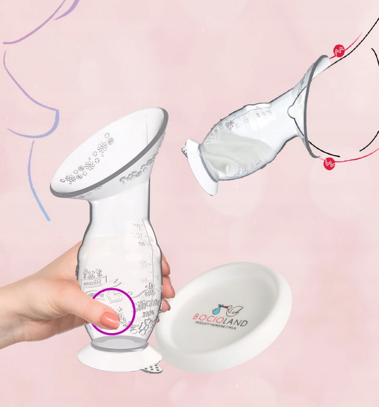 BOCIOLAND KOLEKTOR SILIKONOWY DO MLEKA ODCIĄGACZ POKARMU