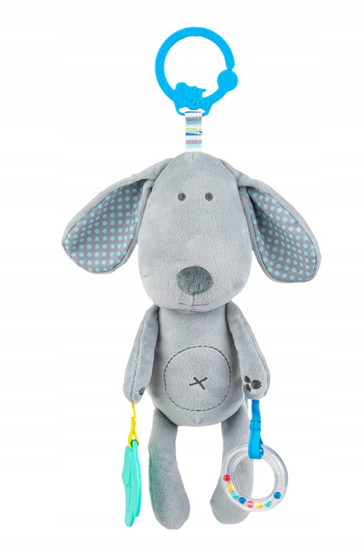 BALIBAZOO ZAWIESZKA PIES BENIAMIN SZARY GRYZAK GRZECHOTKA 0M+