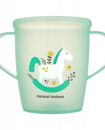CANPOL KUBEK OTWARTY Z UCHWYTAMI PLASTIKOWY 250ML TOYS ZIELONY
