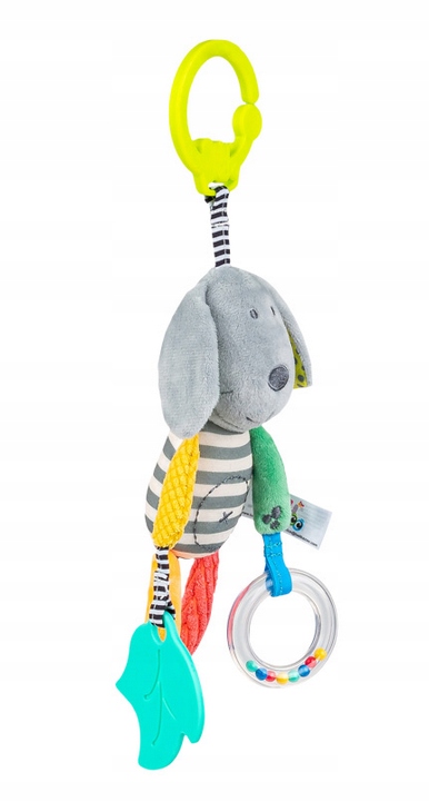 BALIBAZOO ZAWIESZKA PIES W PASKI GRYZAK GRZECHOTKA 0M+