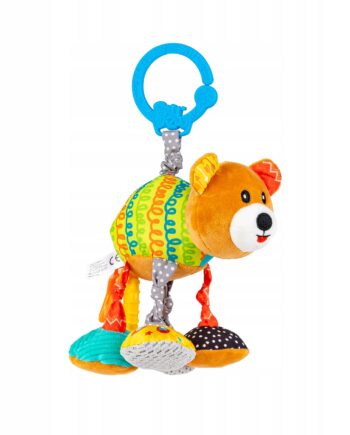 BALIBAZOO ZAWIESZKA KOLOROWY MIŚ JACUŚ Z WIBRACJĄ GRYZAK PISZCZAŁKA 0M+
