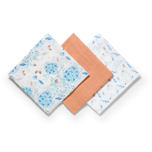 BABYONO PIELUSZKI PIELUSZKA MUŚLINA MIĘKKIE 3 SZT