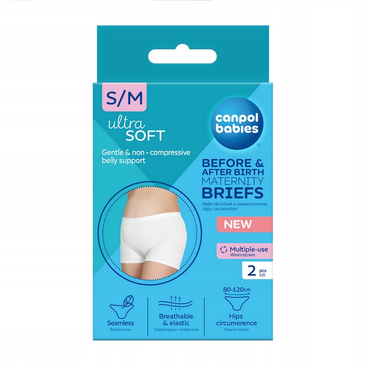 CANPOL MAJTKI DLA KOBIET W ZAAWANSOWANEJ CIĄŻY I PO PORODZIE 2 SZT S/M