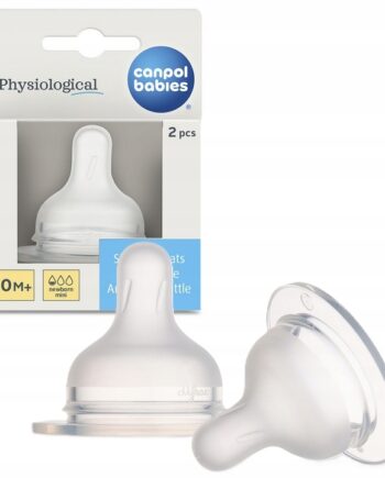 CANPOL DIFRAX SMOCZEK SILIKONOWY DO BUTELKI S-SHAPE L ŚREDNI 6M+ 2 SZTUKI