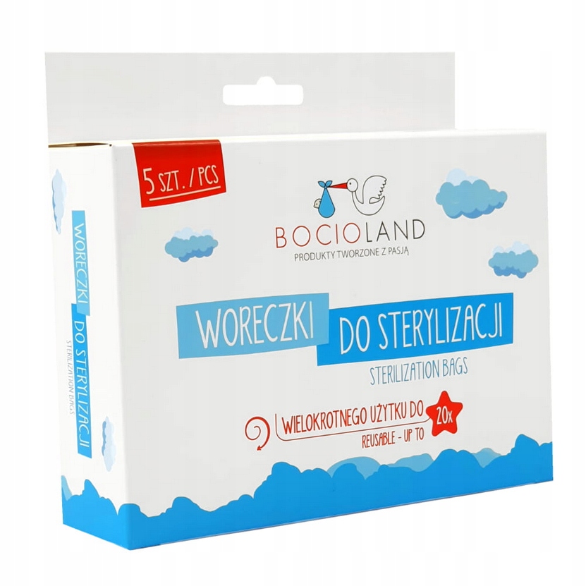 BOCIOLAND WORECZKI TOREBKI DO STERYLIZACJI W MIKROFALÓWCE 5 SZT