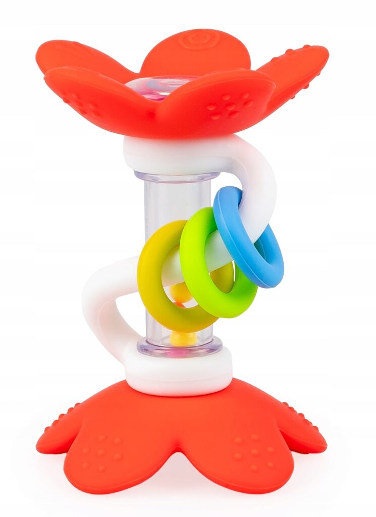 GiliGums GRZECHOTKA GRZECHOCZĄCE KWIATKI CZERWONE 3M+