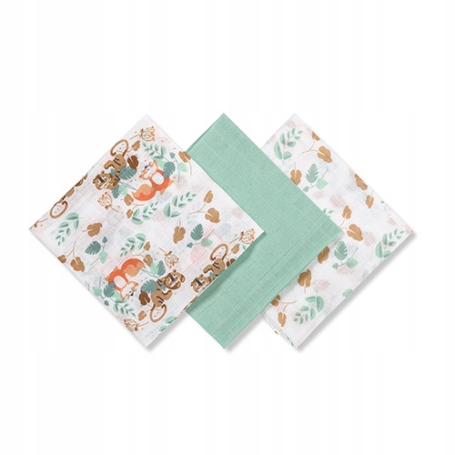 BABYONO PIELUSZKI PIELUSZKA MUŚLINOWE MUŚLINA MIĘKKIE 3 SZT