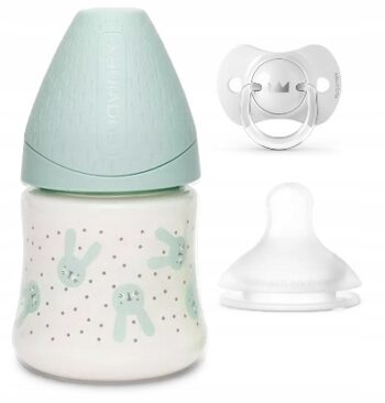 SUAVINEX BUTELKA 150ML HYGGE KRÓLIK + SMOCZEK SX PRO + SMOCZEK 0-6M ZESTAW