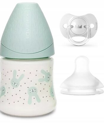 SUAVINEX BUTELKA 150ML HYGGE KRÓLIK + SMOCZEK SX PRO + SMOCZEK 0-6M ZESTAW