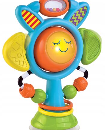 DUMEL SŁONECZKO NA PRZYSSAWCE MIGAJĄCE ŚWIATEŁKA GRZECHOTKA 6M+